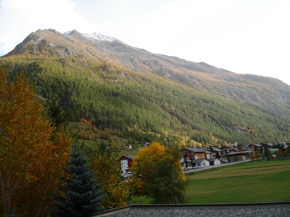 Blick aus dem Balkon im Sommer